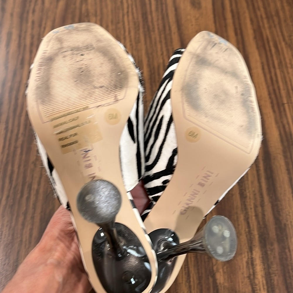 Real died fur (calf) heels size 6. - Picture 3 of 6